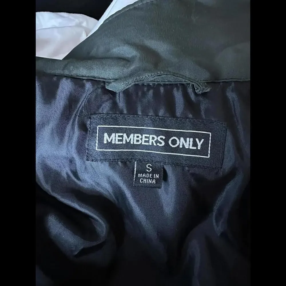 Members Only Puffer Jacket Army Green Size Small - Picture 5 of 6